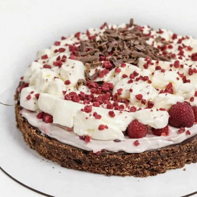 Brownie namelaka de frambuesa